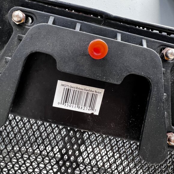 Bell Handlebar Bike Basket with Handle Black Metal Quick Release Removable - Picture 6 of 6